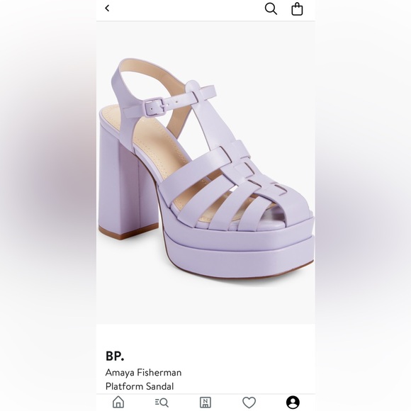 BP. purple fisherman platform heels - Picture 1 of 1